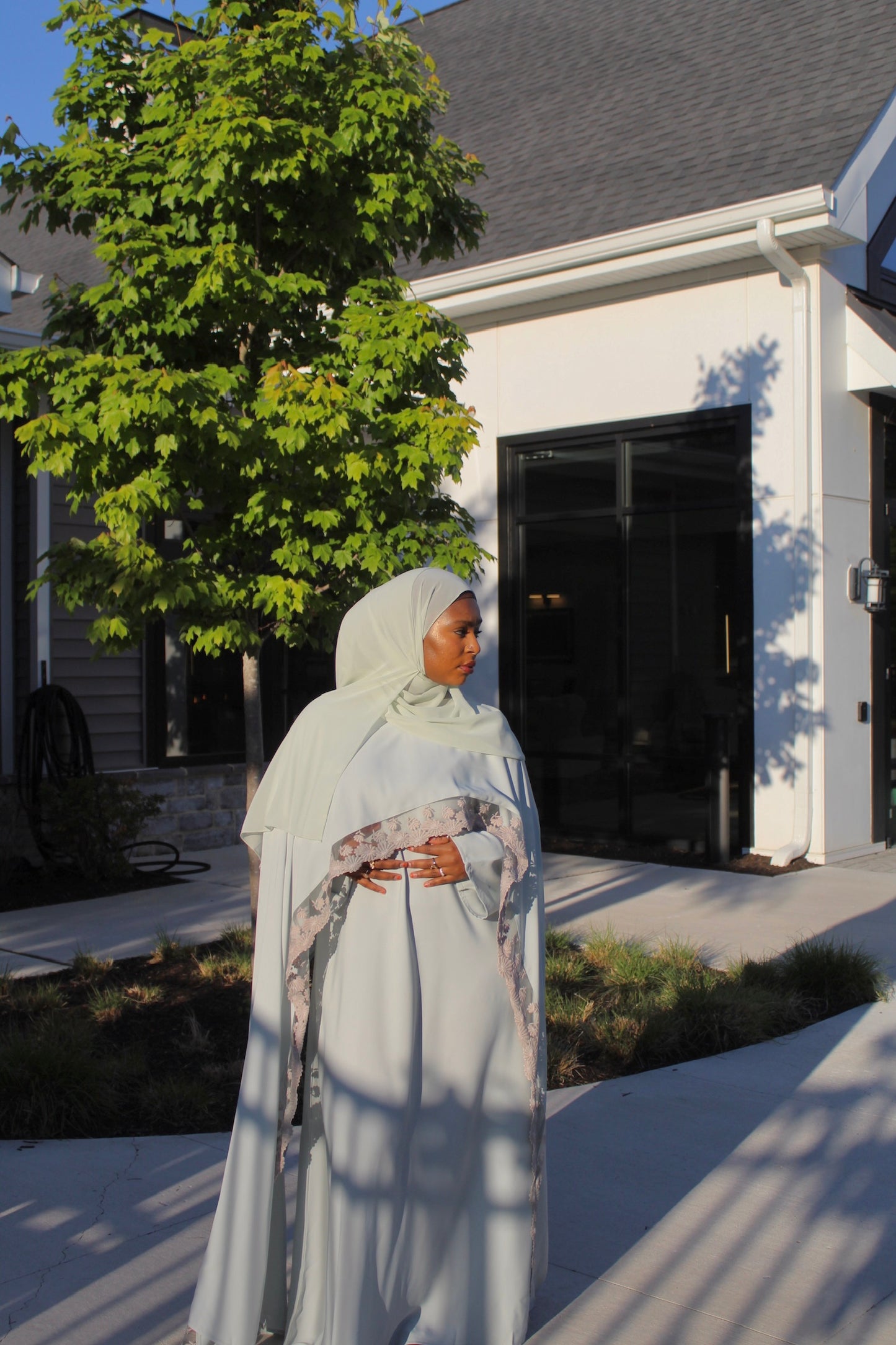 The Liyana Abaya (Mint Green)