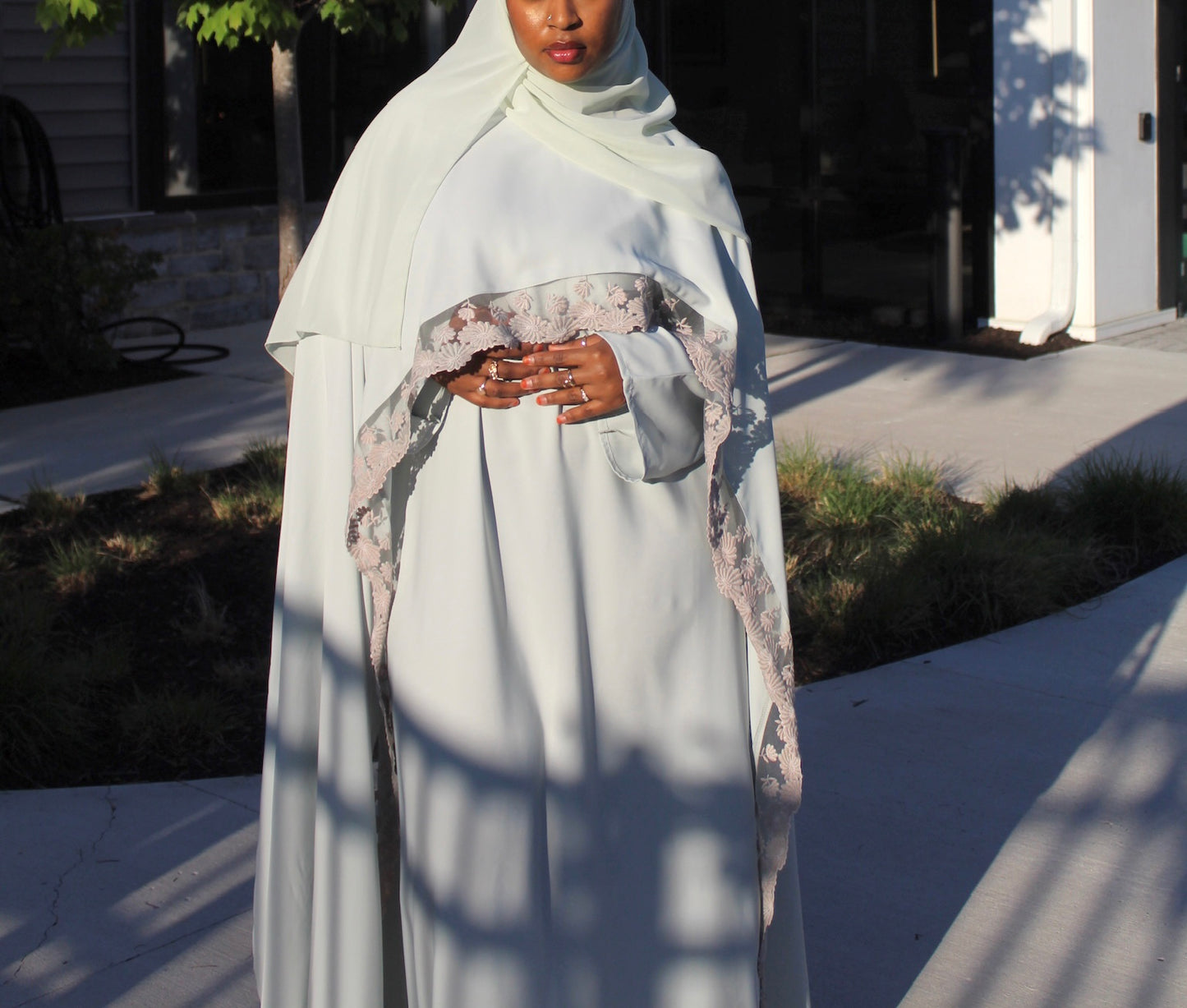 The Liyana Abaya (Mint Green)
