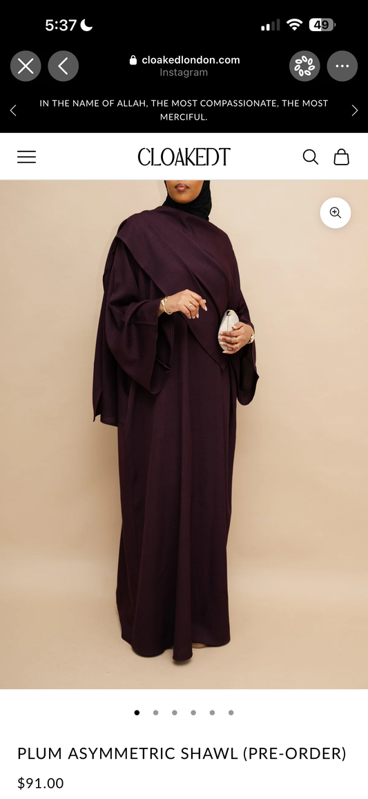 Sukoon Shawl Abaya