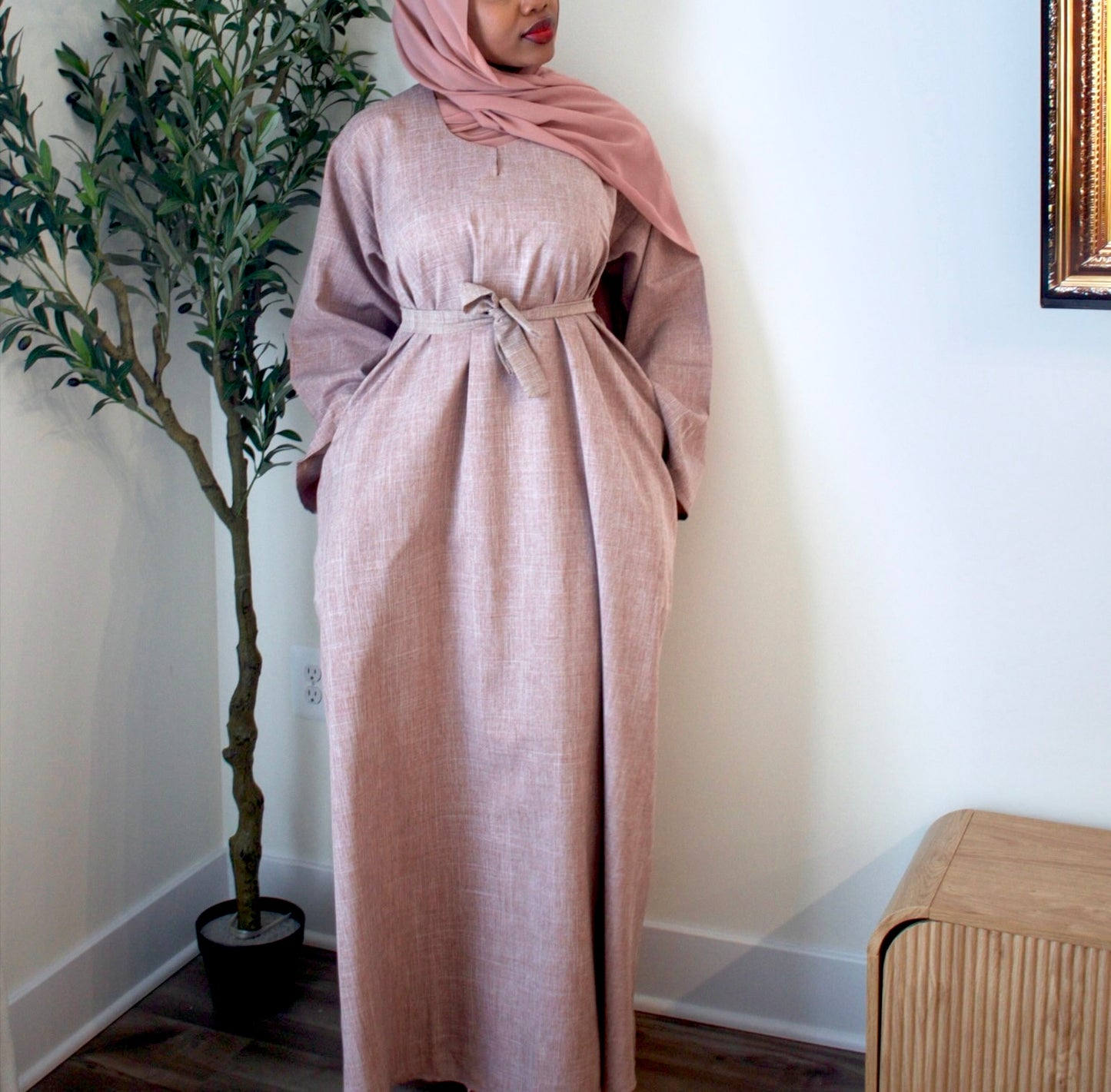 Lina Linen Abaya