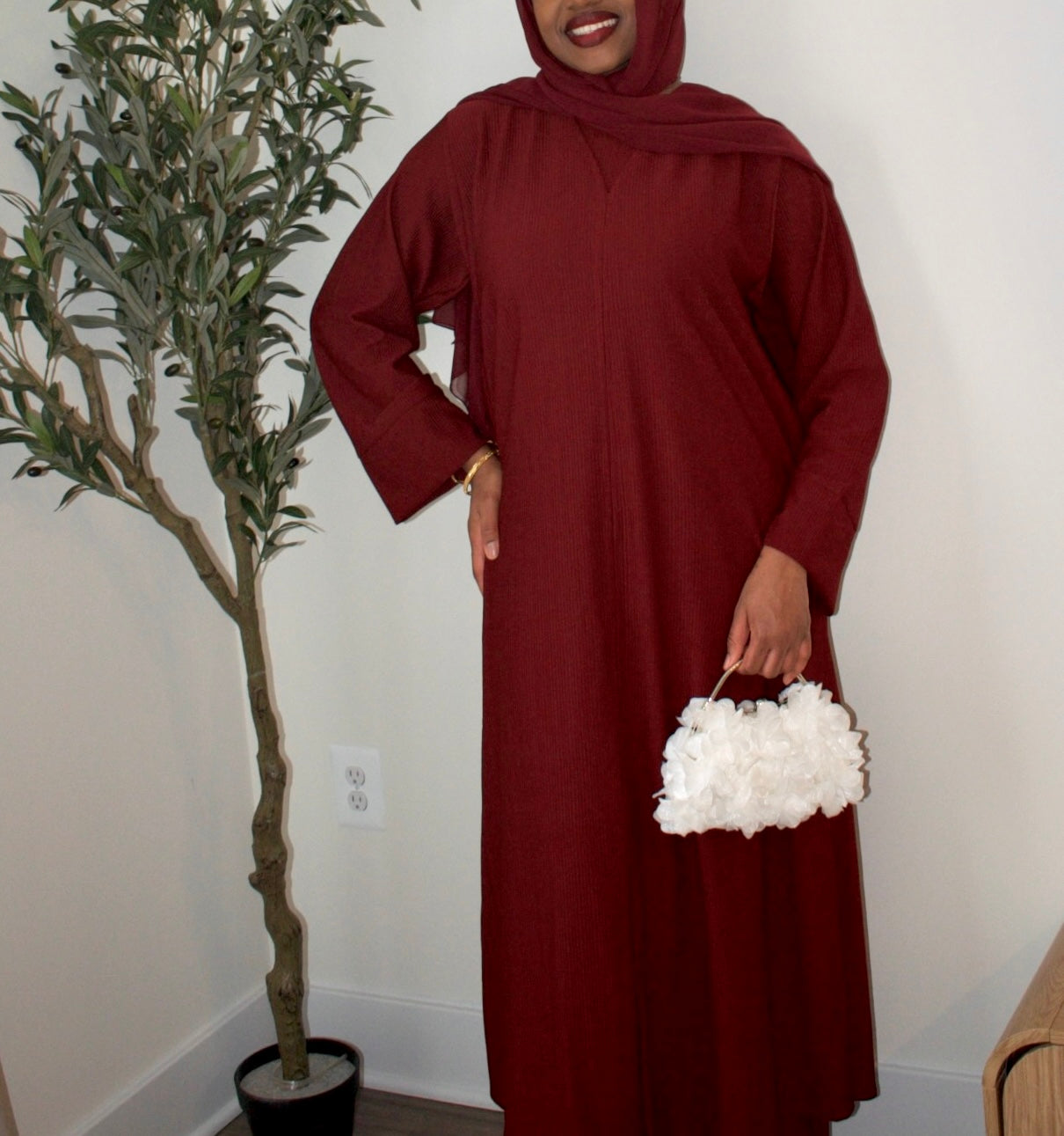 Safa Ribbed Abaya Set