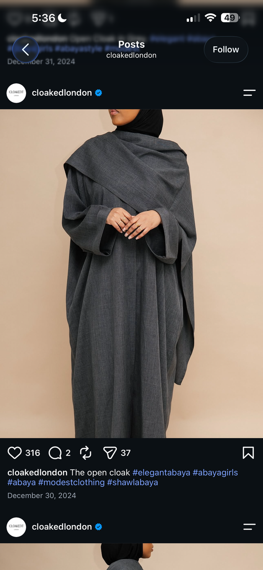 Sukoon Shawl Abaya